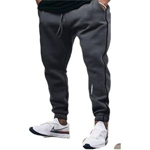 Joggingbroek For Heren In Sweatstof For Sport En Vrije Tijd En Fitness Tailleband Met Trekkoord Kleuren Maten (Color : Dark grey, Size : XXL)