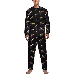 Gun Arizona State Flag Zachte Heren Pyjama Set Comfortabele Lange Mouw Loungewear Top En Broek Geschenken L