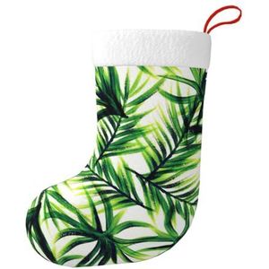 Jkkghll Palmboom Groene Bladeren Print Kerst Kous Feestelijke Decor Vakantie Sokken Voor Xmas Boom Familie Bijeenkomsten