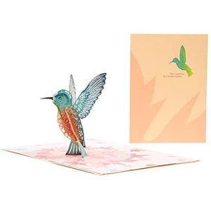 Kerstkaart 3D pop-up kolibrie vogel begroeting denken aan je kaart for verjaardag vaderdag Moederdag bruiloft envelop Kerst- en Nieuwjaarskaarten