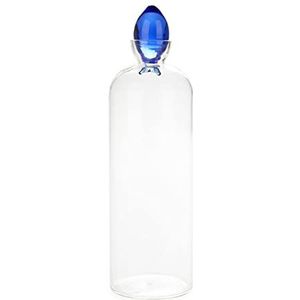Balvi Gourami fles kleur blauw glazen waterfles met visvormige sluiting 1,2 l B