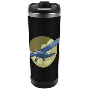 Klassieke Vliegtuig Reizen Mok Rvs Koffie Cup Isolatie Tumbler Thermische Mok voor Thee Sap