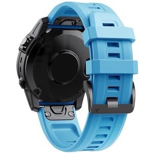 QuickFit 20 mm horlogebanden geschikt for Garmin Fenix ​​7S Pro Solar / 6S 5S Plus siliconen band geschikt for Garmin Epix Pro / S70 42 mm/Descent Mk2S (Color : Blue, Size : For Fenix 6S)