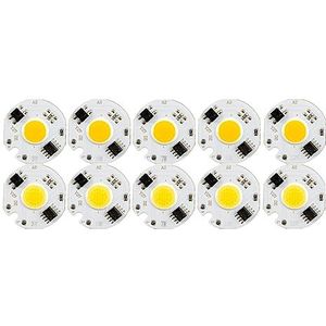 Geïntegreerde LED-chip, 10 stuks LED COB-chips AC 220V driverless multicolor 3W-12W for doe-het-zelvers(Y27 Warm White,10W)