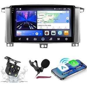 Android 14 Autoradio Navi voor T-oyota Land Cruiser 100 (2002-2007) 9 ""QLED-scherm autoradio met draadloze Carplay Android Auto GPS-navigatie met BT5.0 HIFI FM 5G-WiFi SWC RDS MIC,M150s
