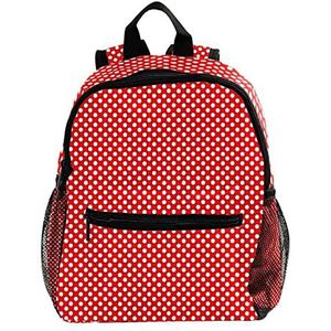 Awesome Red Polka Dots Leuke Mode Mini Rugzak Pack Bag, Meerkleurig, 25.4x10x30 CM/10x4x12 in, Rugzak Rugzakken