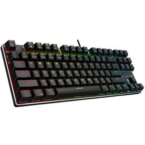 QPSJXN 87Key RGB achtergrondverlichting mechanische gaming mechanische gaming USB rode pc-schakelaar anti-ghosting (X76 RGB Light US)