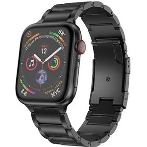 STRAP-IT Titanium bandje - zwart - Geschikt voor Apple Watch - Afmetingen 42-44 - 45-49mm