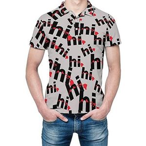 Hi Hawaiian Islands heren shirt met korte mouwen golfshirts regular fit tennis T-shirt casual business tops