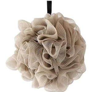 Badsponzen for volwassenen, badspons, mesh poef badspons, schuim Loofah spons (Size : Khaki)