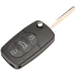 Autosleutel Deksel Flip-afstandsbediening Autosleutelbehuizing Voor Audi Voor A2 Voor A3 Voor A4 Voor A6 Voor A8 Voor TT Ongesneden Sleutelbehuizing 2/3/4 Knoppen CR2032 Sleutel Beschermhoes(3 Buttons