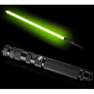 Light Sabre, RGB 7 kleuren metalen Hilt Light Sabre met geluidseffect, 2-in-1 uitbreidbare lichtzwaarden, cadeauset voor Halloween, verkleedpartijen, kostuumrekwisieten