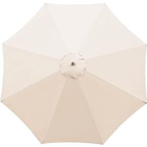 KHBNHJ Vervangingsdoek voor parasol, 3 meter 8 ribben, tuinparasol, luifelafdekking voor terras, parasol, markttafelparaplu, vervangende luifel, wit