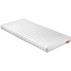 sleepling Kindermatras, rolmatras, gastenmatras, comfortschuimmatras, gemaakt in de EU, overtrek wasbaar, Ökotex 100, hardheidsgraad 2, 70 x 140 x 10 cm, wit