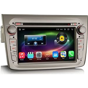 Erisin 8-Core Android 12 Autoradio Sat Nav voor Alfa Romeo Mito met Draadloze Carplay Android Auto DSP Bluetooth Handsfree Wifi SWC DAB+GPS Navigatie Radio 4GB RAM+64GB ROM