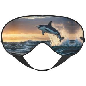 Blauwe Haai Slaap Eye Mas Bijgewerkt Ontwerp Licht Blokkerende Night Eye Blinder Mannen Vrouwen Shift Werk Reizen