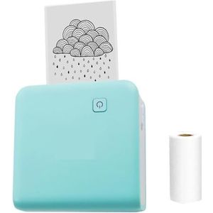 Thermische Labelprinter 300dpi Zwart-Wit Sticker Foto Maker Thermische Ticket Labels Print Helder Afdrukken(1Green-3 Colorful)