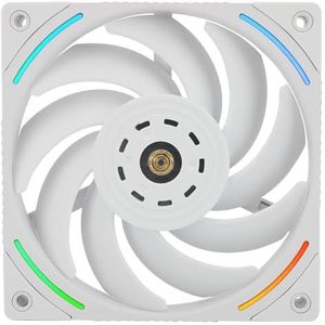 Thermalright TL-K12W, Computerbehuizingsventilator, krachtige 120 mm PWM-koelventilator, stille PC-PWM-ventilator met 2150 rpm, witte CPU-ventilator