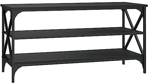vidaXL Tv-meubel 100x40x50 cm bewerkt hout zwart, tv-meubel, hifi-kast, tv kast, hifi-meubel, media-kast, tv meubel, hifi meubel, hifi kast