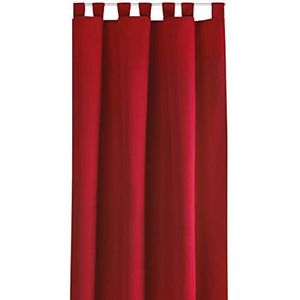 Bestlivings Ondoorzichtig gordijn met lussen (140x175 cm/rood), in vele variaties