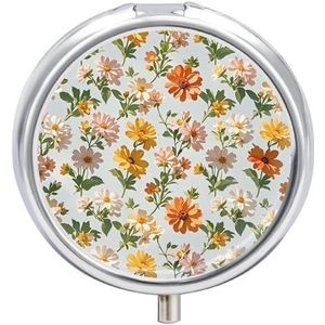 Ronde pillendoos 3 compartimenten draagbare medicijnpillendoos één maat pillendoos voor zakpillenorganisator en vitaminecontainers voor reizen