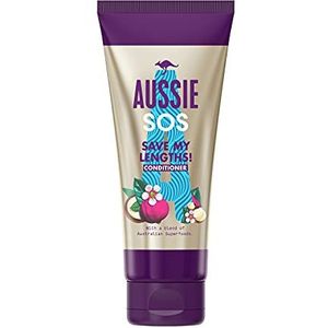 Aussie Conditioner SOS Save My Lengths Instant Detangling Vegan Frizz Ease Haarspülung für geschädigtes Haar, knotiges, krauses Haar mit einer Mischung aus australischen Superfoods, 200 ml