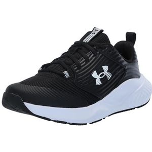 Under Armour Heren Charged Commit Trainer 4 4e Cross, 001 Zwart Wit Wit, 10 UK X-Wide