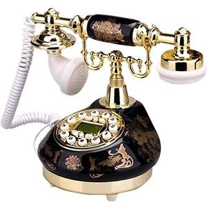 Telefoon Thuis Telefoon Keramiek Klassieke Stijl Antieke Telefoons Vintage 60s Mode Vaste Wijzerplaat Telefoon Set Antik Retro Home Accessoire Decor Vast Oude Mode Retro Telefoon Traditionele Bel Bel