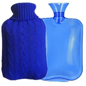 Warm Water Bag Gebreide Cover Pak Groot Acryl (BlueBlueset)