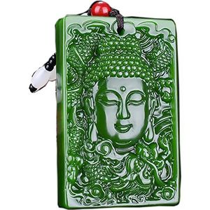 Natuurlijke Jade Hanger Ketting Groene Jade Boeddha hanger ketting charme sieraden mode-accessoires Jade hanger