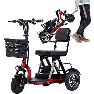JUNIPI Scootmobiel Met 3 Wielen, Opvouwbaar/Lichtgewicht, Batterijduur Tot 30 Km, Met Comfortabele Stoel, Voor Ouderen, Gehandicapten