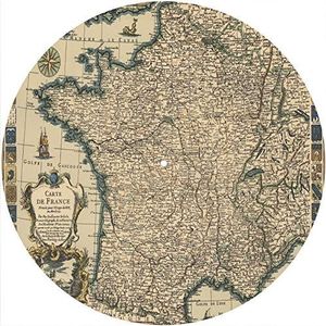 Slipmats Slipmat vilt voor elke 12"" LP DJ vinyl draaitafel platenspeler aangepaste afbeelding - Map - France 1768