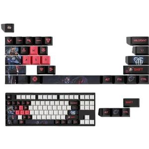 (VALORANT) toetsenborddoppen (29)PC Gaming Mechanische Keycap Numpad Aangepaste Keycaps Laser Gegraveerd met Elk Mechanisch Toetsenbord (Fade)