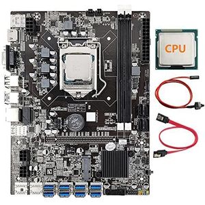 AMIUHOUN 8 Kaart B75 BTC Mijnbouw Moederbord+G840/G850/G860/G870 CPU++Schakelaar Kabel 8XUSB3.0 naar PClE 1X Slot LGA1155 DDR3 MSATA
