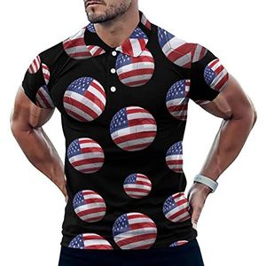 Amerikaanse Voetbal Casual Poloshirts Voor Mannen Slim Fit Korte Mouw T-shirt Sneldrogende Golf Tops Tees 4XL