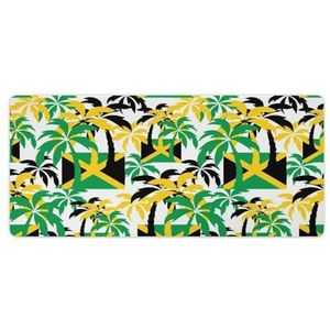 Palmbomen in Jamaica Kleuren Mode Bureau Muismat Antislip Gaming Muismat Accessoires Decor 40x90cm
