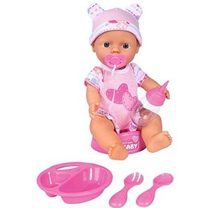 Simba 105030005 - New Born Baby pop, volledig vinyl pop met drink- en vochtfunctie, 7 delen, 30 cm babypop, vanaf 3 jaar