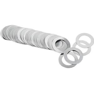 Borgringen 50 stuks Ultradunne platte ringen met een dikte van 0,3 mm, roestvrijstalen, M3 tot M8 ultradunne afstelpakkingsring(M8x14)