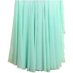 Swing Rok Kid Meisje 720 Graden Chiffon Rok Ballet Buikdans Zigeuner Lange Rokken Danser Praktijk Dragen Diverse Effen Paarse Dans Skir, Groen, 540 degree 60cm