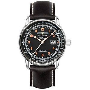 Zeppelin Unisex chronograaf kwarts horloge met lederen armband 7654-5
