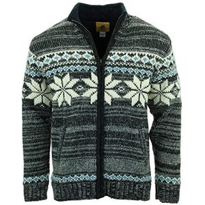 LOUDelephant - Fairisle - Wollen Jas - Grijs - Unisex - Gevoerd