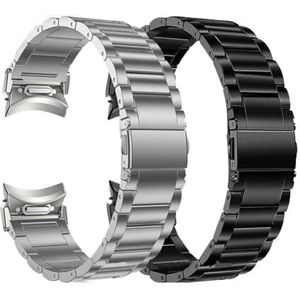Titanium band geschikt for Samsung Galaxy Watch 6/4 Classic 47 43mm 42mm 46mm 6/5/4 40mm 44mm 5Pro 45mm Geen gaten Quick Fit Business Band(Size:Galaxy Watch 4 44mm,Color:Gray)