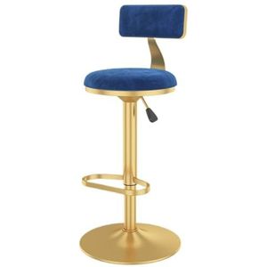 Bistrokruk Barkrukken Barkruk In Hoogte Verstelbare Hoge Krukken Fluwelen Gestoffeerde Ergonomische Barstoel Verstelbare Tegenkrukken Barstoelen(Blue)