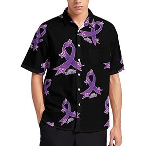 Wereld Lupus Day met stijlvol lint Hawaiiaans shirt voor mannen zomer strand casual korte mouw button down shirts met zak