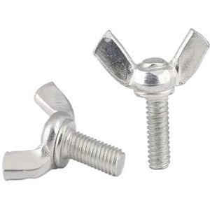 FULIMEI Vlinderschroefbout verzinkt M4 M5 M6 M8 M10 schroeven klauwhand vlindervormig(M5X20 30pcs)