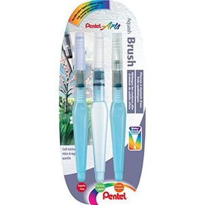 Pentel Borstelpunt Borstels met waterreservoir fijn, plat, medium plat