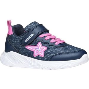Geox Meisje J Sprintye Girl A Sneakers, Navy Fuchsia, 30 EU