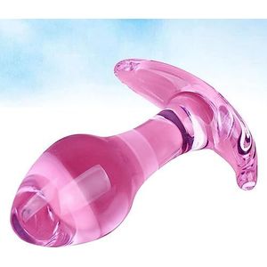 Volwassen seks speelgoed, kleine anaal en vaginale plug voor beginners Transparant kristalglas anale plug Peep dildo Nachtleven Stimuleren seksuele orgasrbatie volwassen homo seks speelgoed liefh YG6G