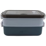 Lunchbox met soepkom - Bento Box - Lunchbox volwassenen - Lunchboxen - Lunchbox Kinderen - Lunchbox met vakjes - luchtdicht en lekvrij - BPA vrij (Blauw)