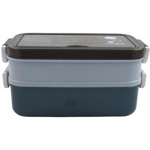 Lunchbox met soepkom - Bento Box - Lunchbox volwassenen - Lunchboxen - Lunchbox Kinderen - Lunchbox met vakjes - luchtdicht en lekvrij - BPA vrij (Blauw)